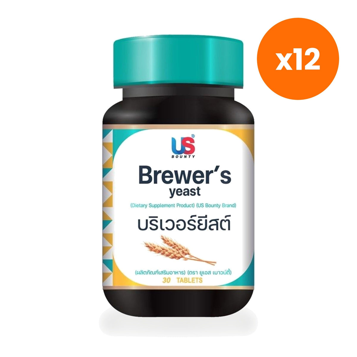 US Bounty Brewer's Yeast 500mg Tablets for Everyday Wellness 30 Tablets