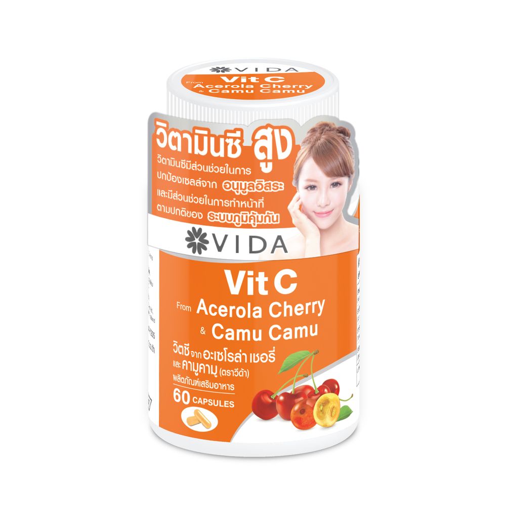 VIDA Vit C Acerola Cherry & Camu Camu Capsules ‚ 60 Capsules
