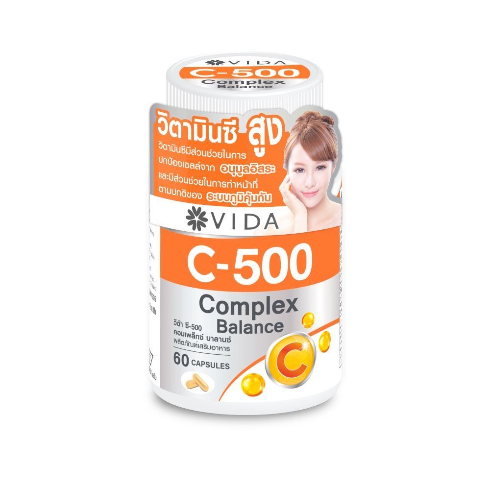 VIDA Vitamin C 500 Complex with Zinc & Bioflavonoids Capsules ‚ 60 Capsules