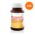 VISTRA B Complex Plus Ginseng 200mg Tablets for Everyday Energy 30 Tablets