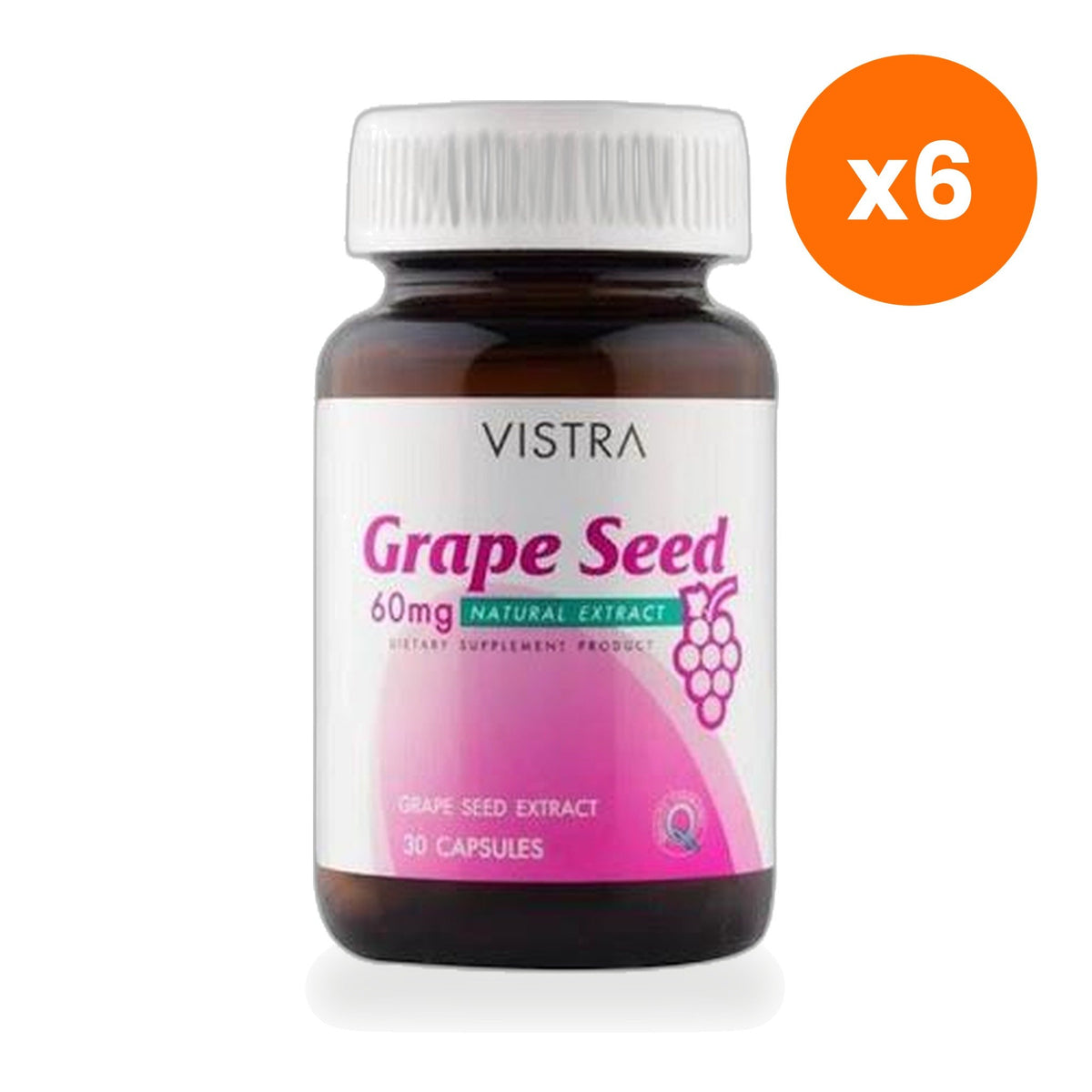 Vistra Grape Seed Extract Tablets for Skin and Circulation Support 30 Tablets