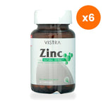 VISTRA Zinc Amino Acid Chelate 15mg for Skin and Nail Support 45 Capsules