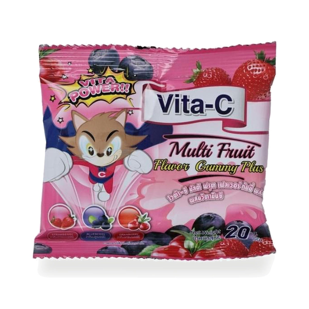 Vita-C Multi-Fruit Gummy Plus with Lutein & Mixed Berries ‚ 20 g