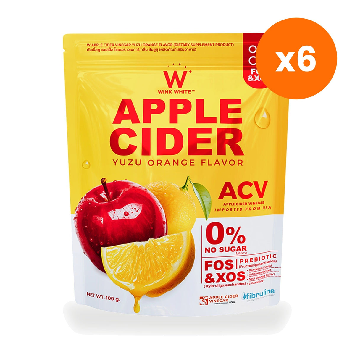 Wink White Apple Cider Vinegar Yuzu Orange Flavour for Digestive Comfort