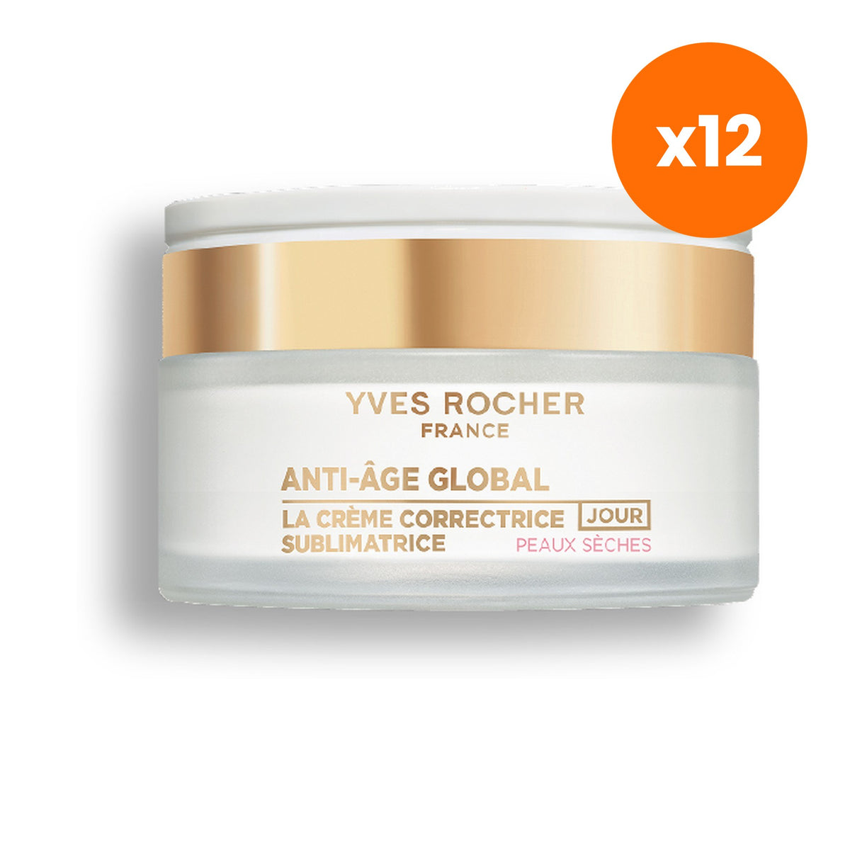 Yves Rocher Anti Age Global Beautifying Day Cream for Skin Radiance 50 ml – 12 pack bundle