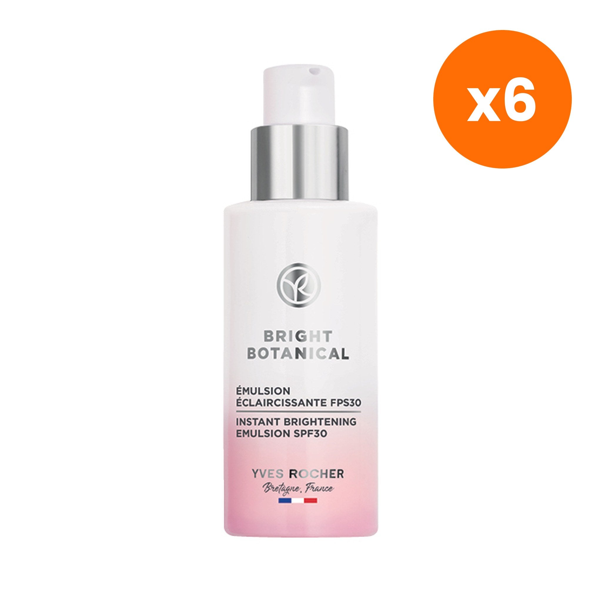 Yves Rocher Bright Botanical Brightening Emulsion SPF 30 for Skin Radiance 50 ml – 6 pack bundle