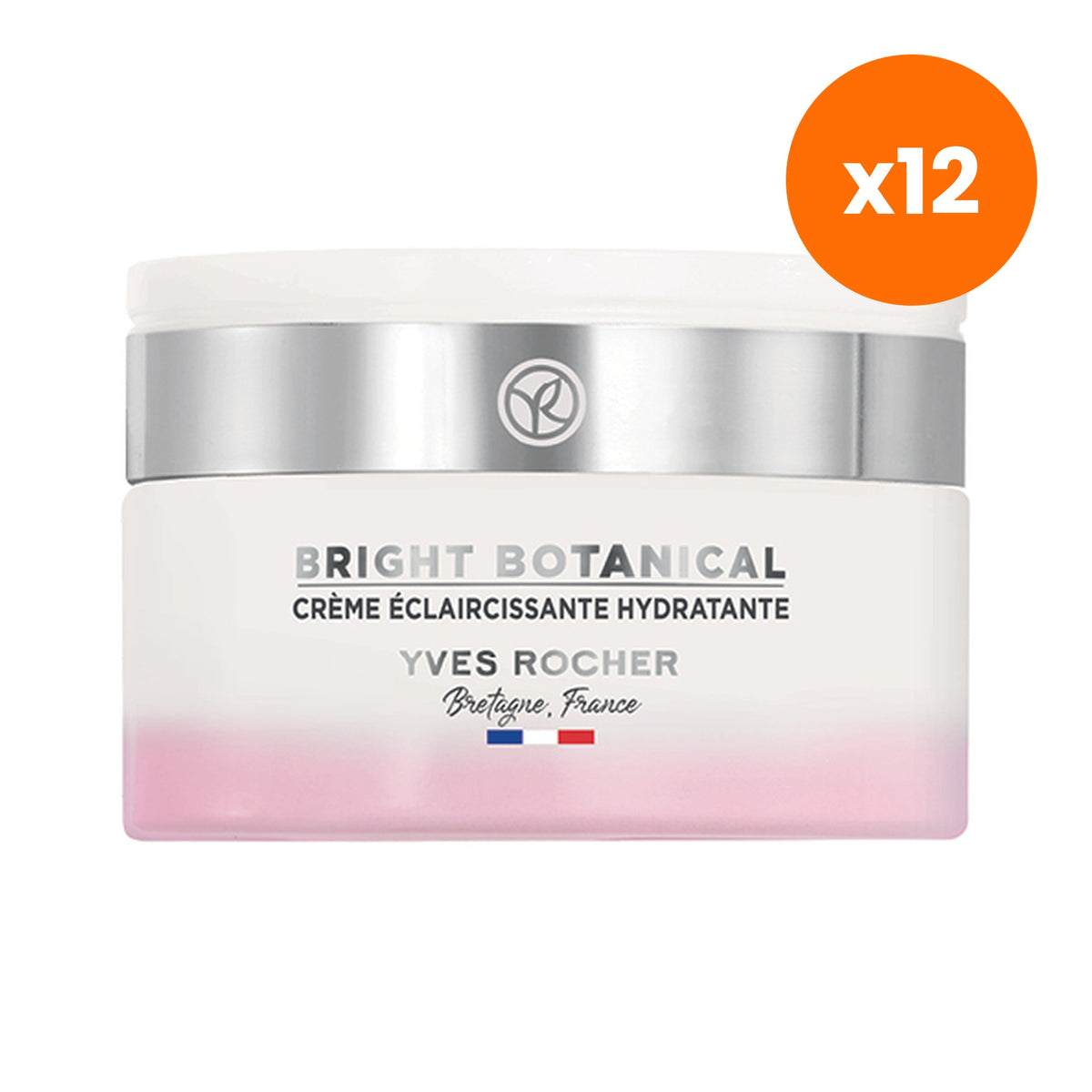 Yves Rocher Bright Botanical Brightening Hydrating Cream for Skin Hydration 50 ml – 12 pack bundle