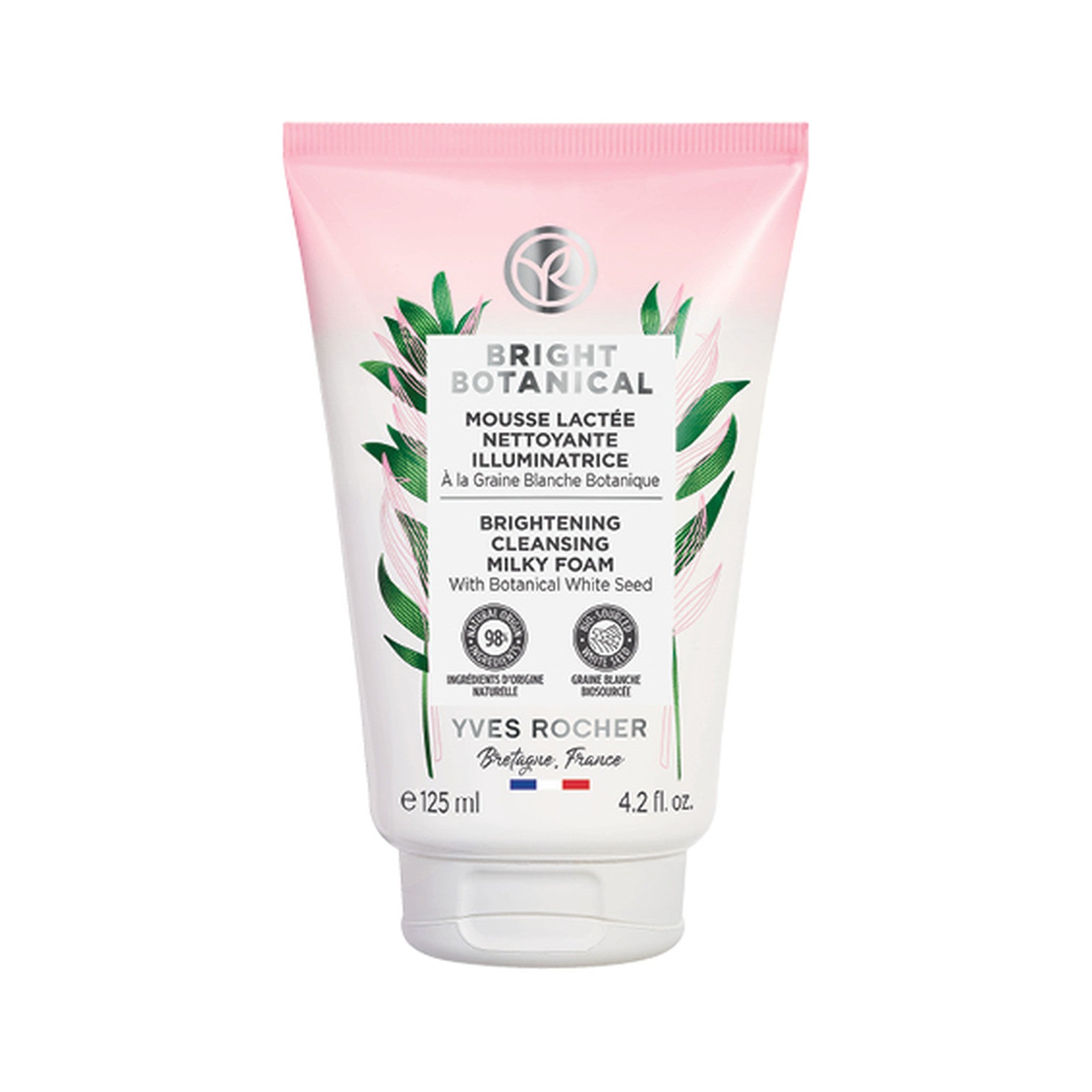 Yves Rocher Bright Botanical Brightening Milky Cleansing Foam for Gentle Cleansing 125 ml