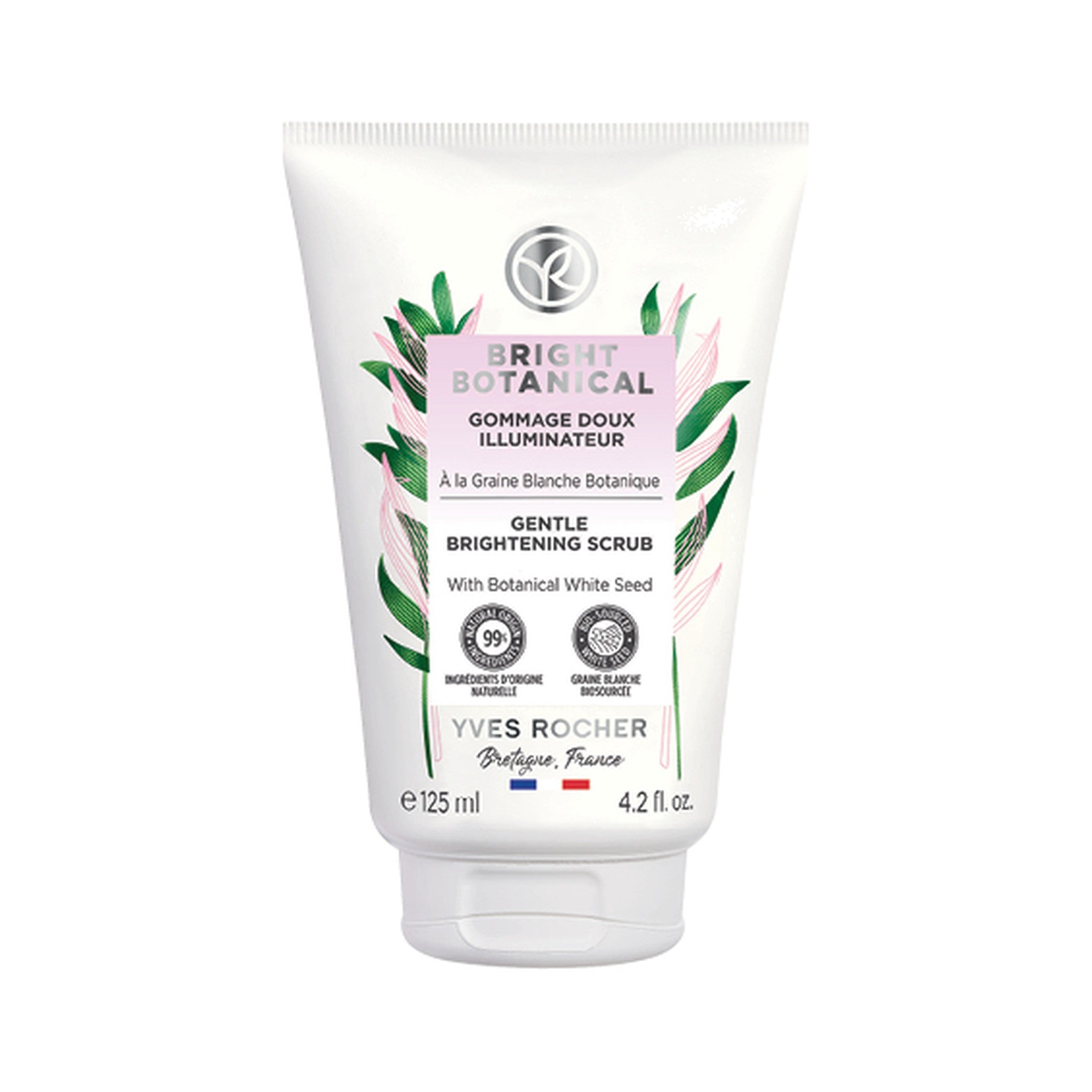 Yves Rocher Bright Botanical Gentle Brightening Facial Scrub for Skin Renewal 125 ml