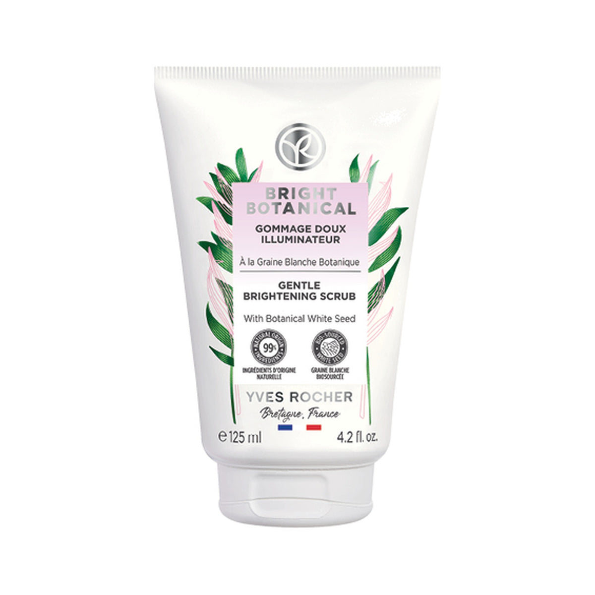 Yves Rocher Bright Botanical Gentle Brightening Facial Scrub for Skin Renewal 125 ml