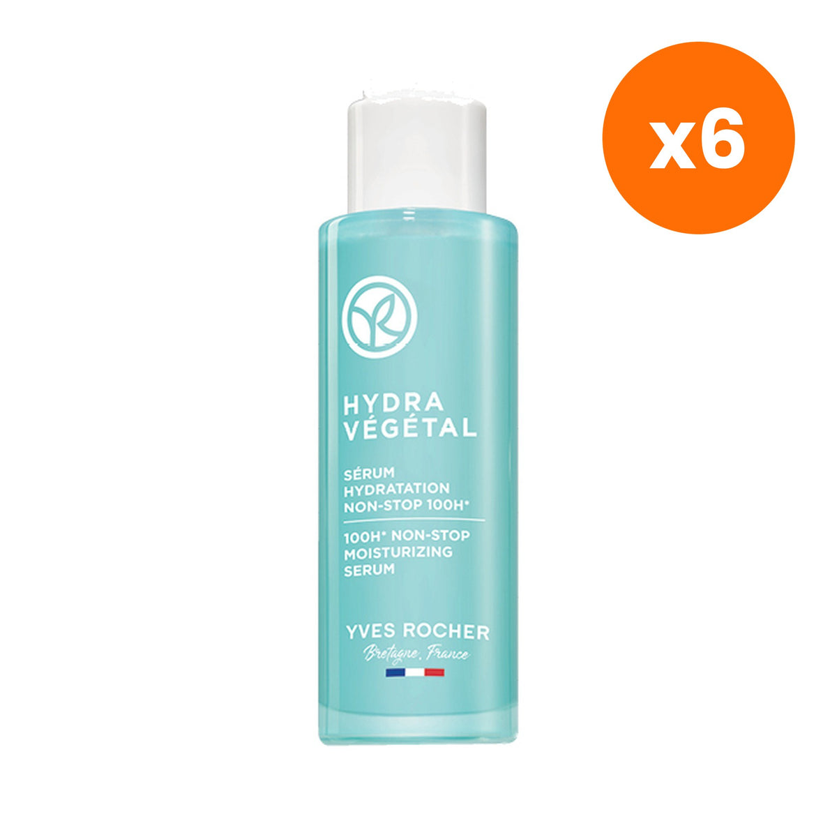 Yves Rocher Hydra Vegetal 100H Non Stop Moisturizing Serum for Skin Radiance 30 ml – 6 pack bundle