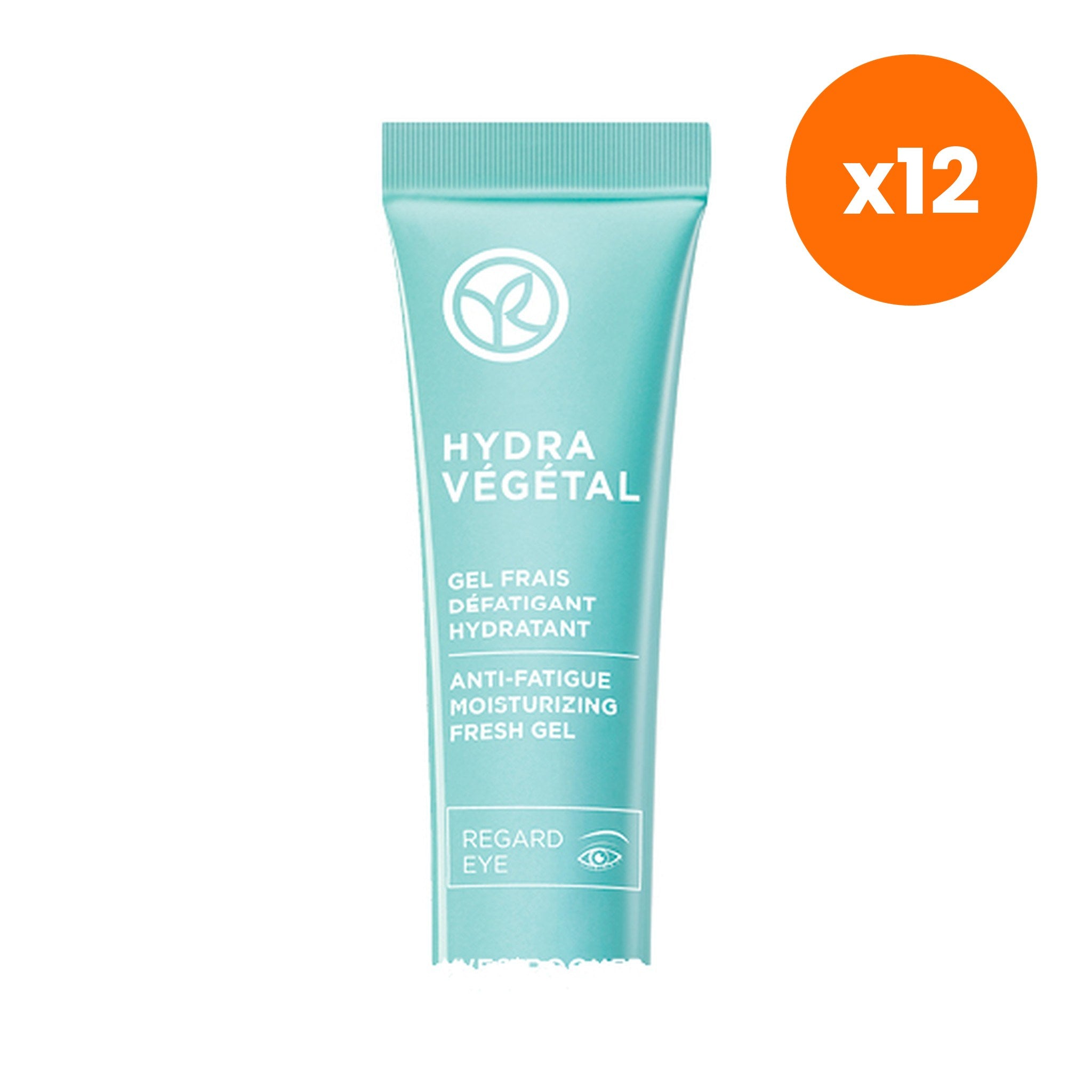 Yves Rocher Hydra Vegetal Anti Fatigue Moisturizing Fresh Gel for Skin Radiance 15 ml – 12 pack bundle