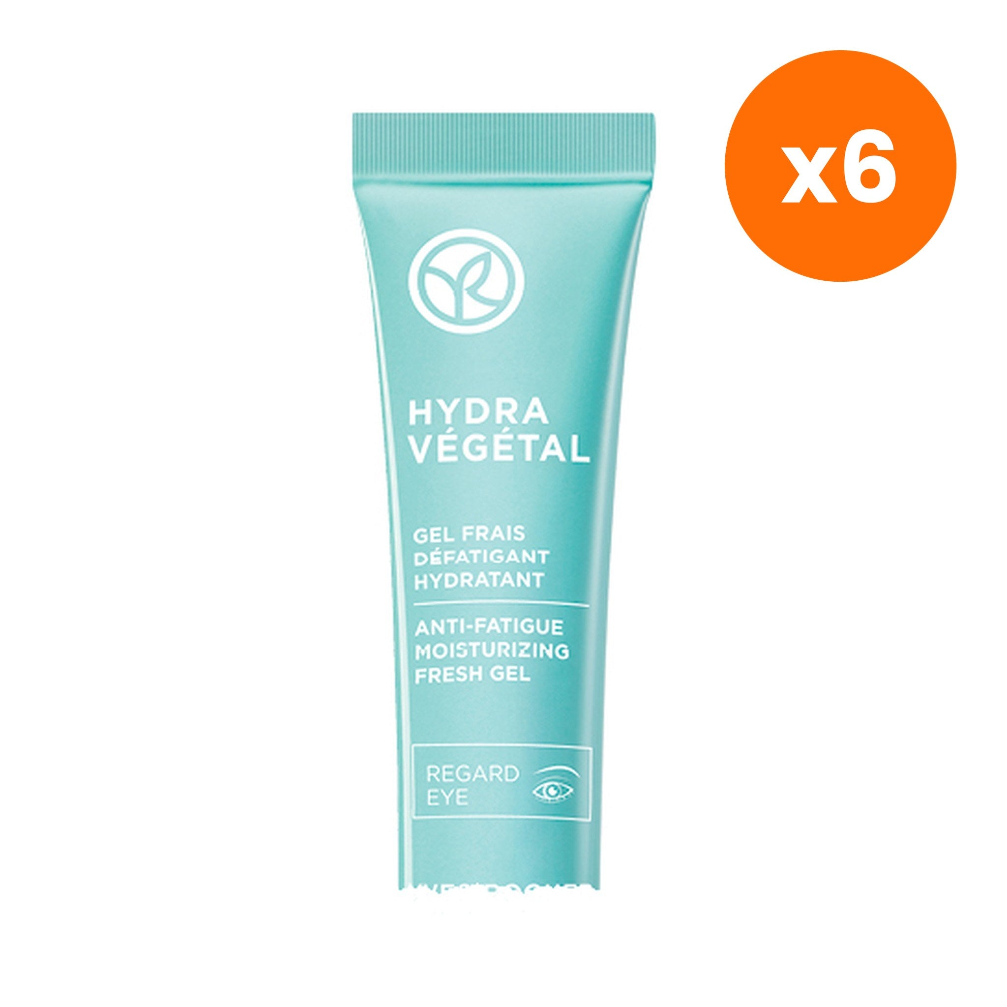 Yves Rocher Hydra Vegetal Anti Fatigue Moisturizing Fresh Gel for Skin Radiance 15 ml – 6 pack bundle