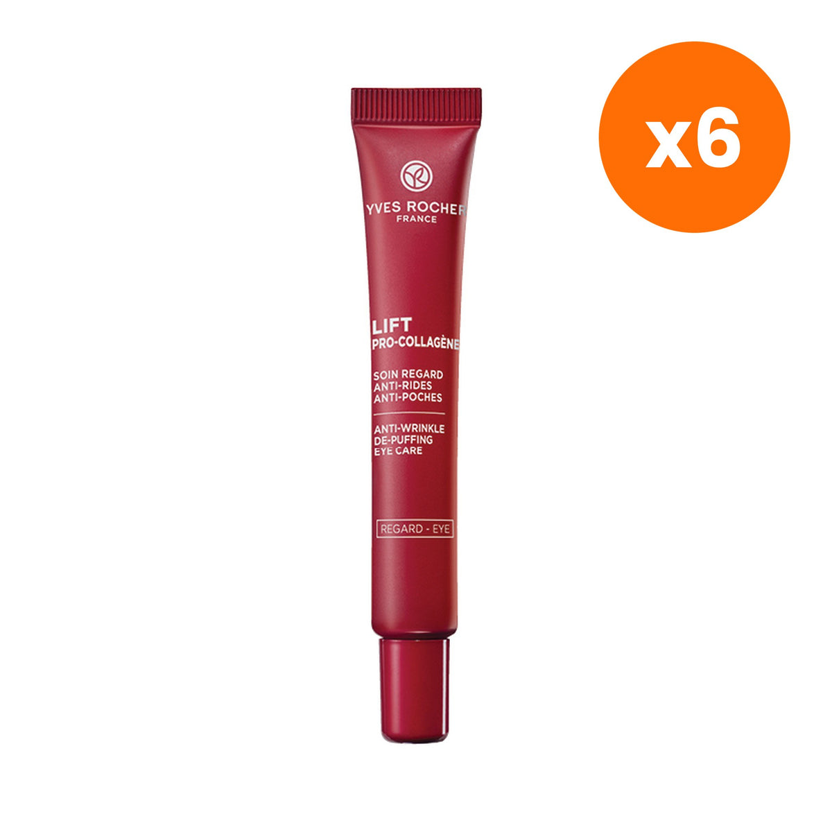 Yves Rocher Lift Pro Collagene Anti Wrinkle De Puffing Eye Care for Skin Radiance 14 ml – 6 pack bundle