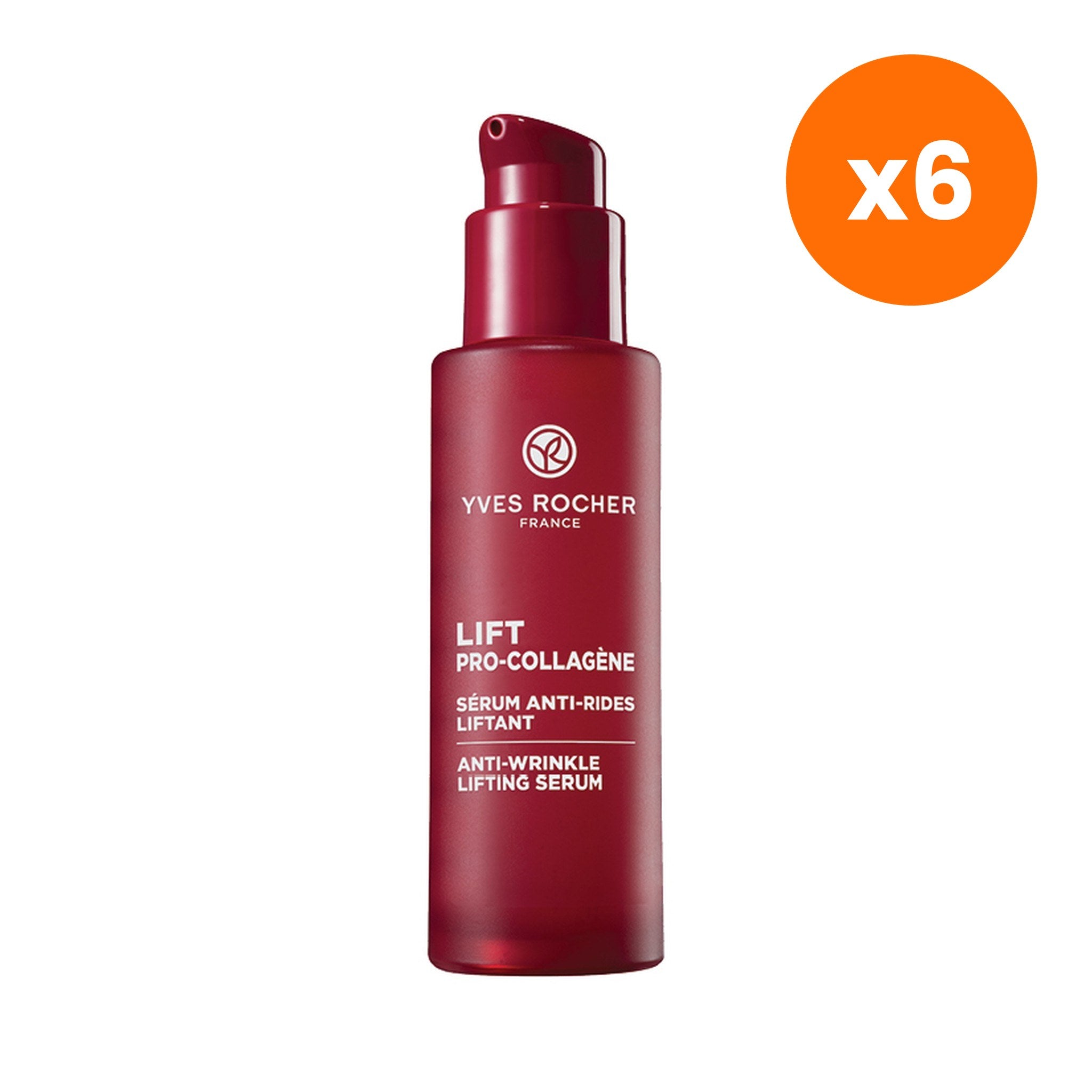 Yves Rocher Lift Pro Collagene Anti Wrinkle Lifting Serum for Skin Radiance 30 ml – 6 pack bundle