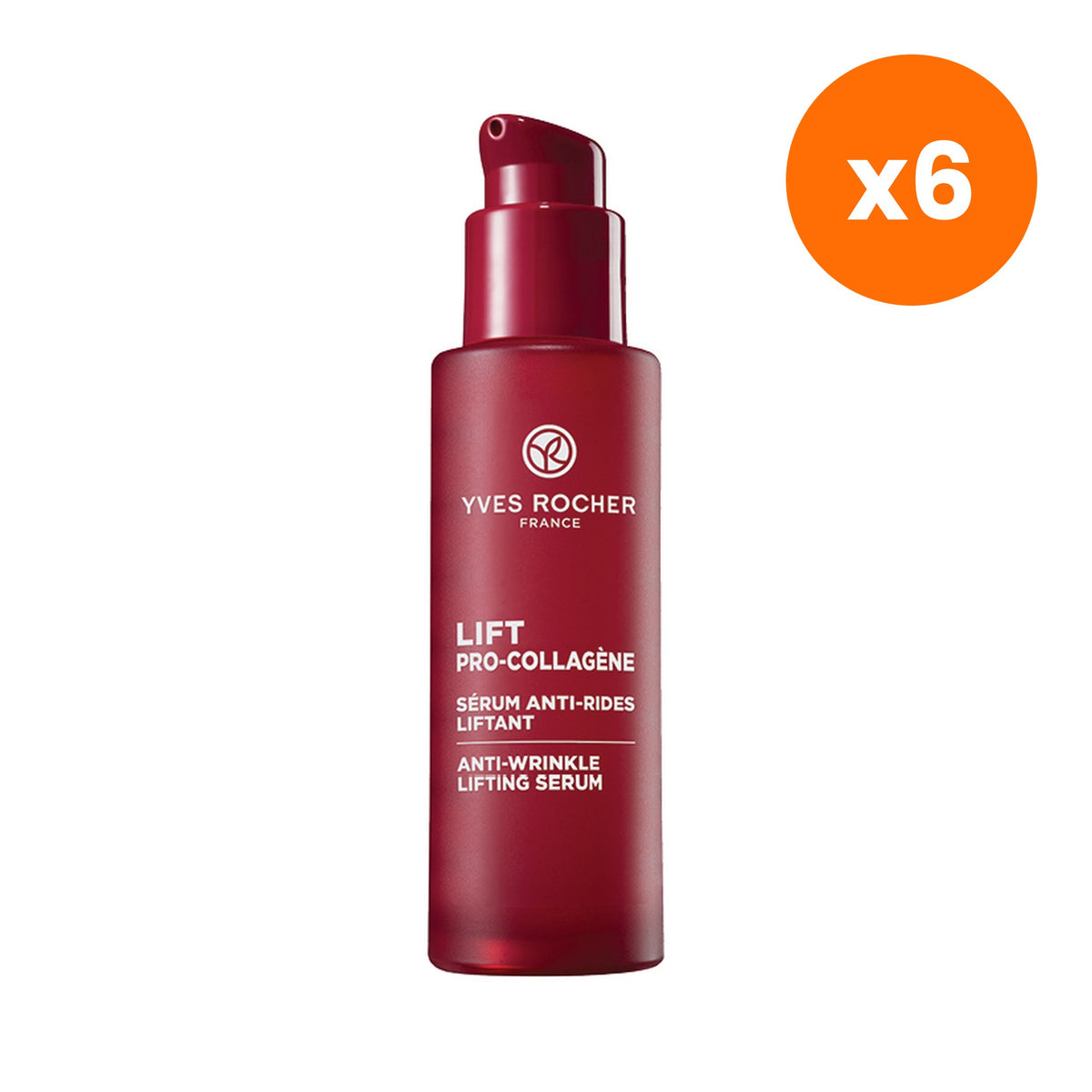 Yves Rocher Lift Pro Collagene Anti Wrinkle Lifting Serum for Skin Radiance 30 ml – 6 pack bundle