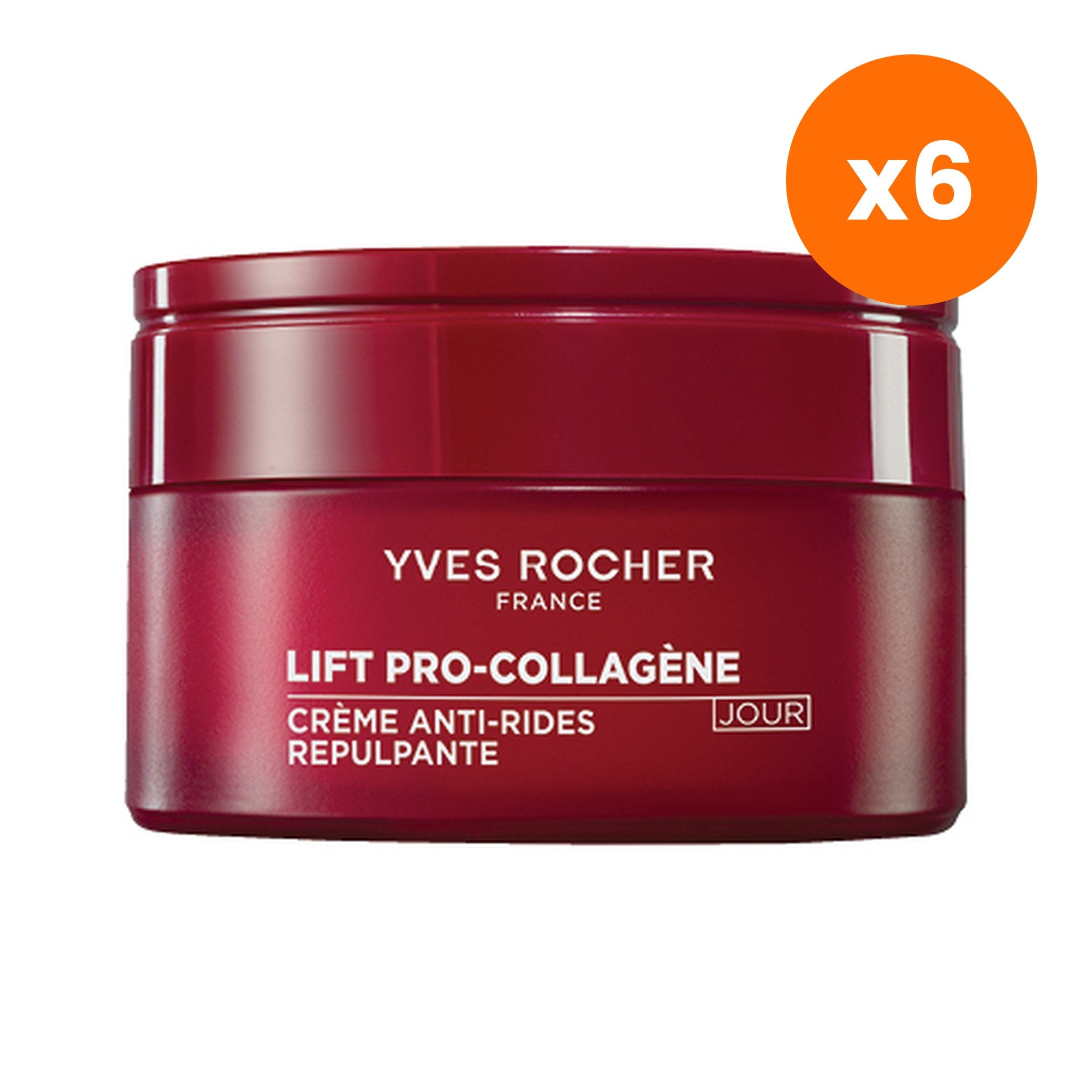 Yves Rocher Lift Pro Collagene Anti Wrinkle Plumping Cream for Skin Radiance 50 ml – 6 pack bundle