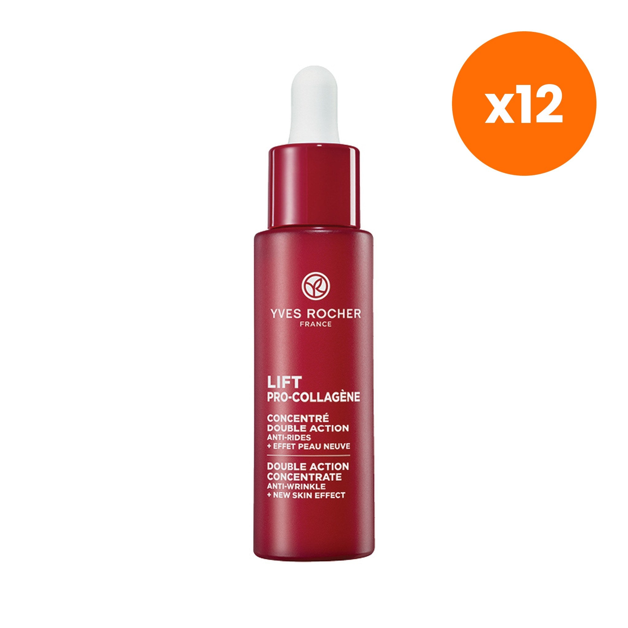 Yves Rocher Lift Pro Collagene Double Action Concentrate for Skin Radiance 30 ml – 12 pack bundle