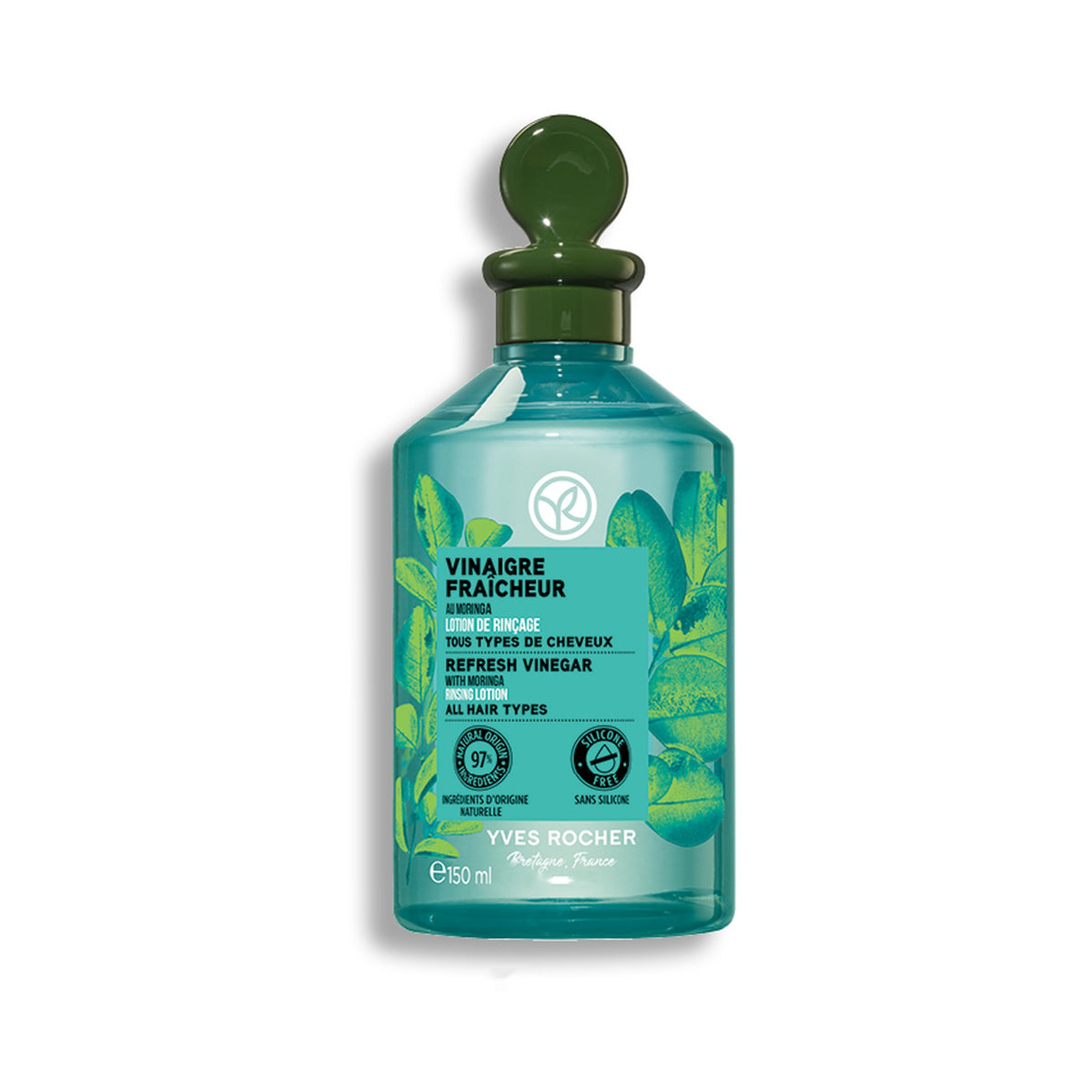 Yves Rocher Refresh Vinegar with Moringa Rinsing Lotion for Scalp Care 150 ml