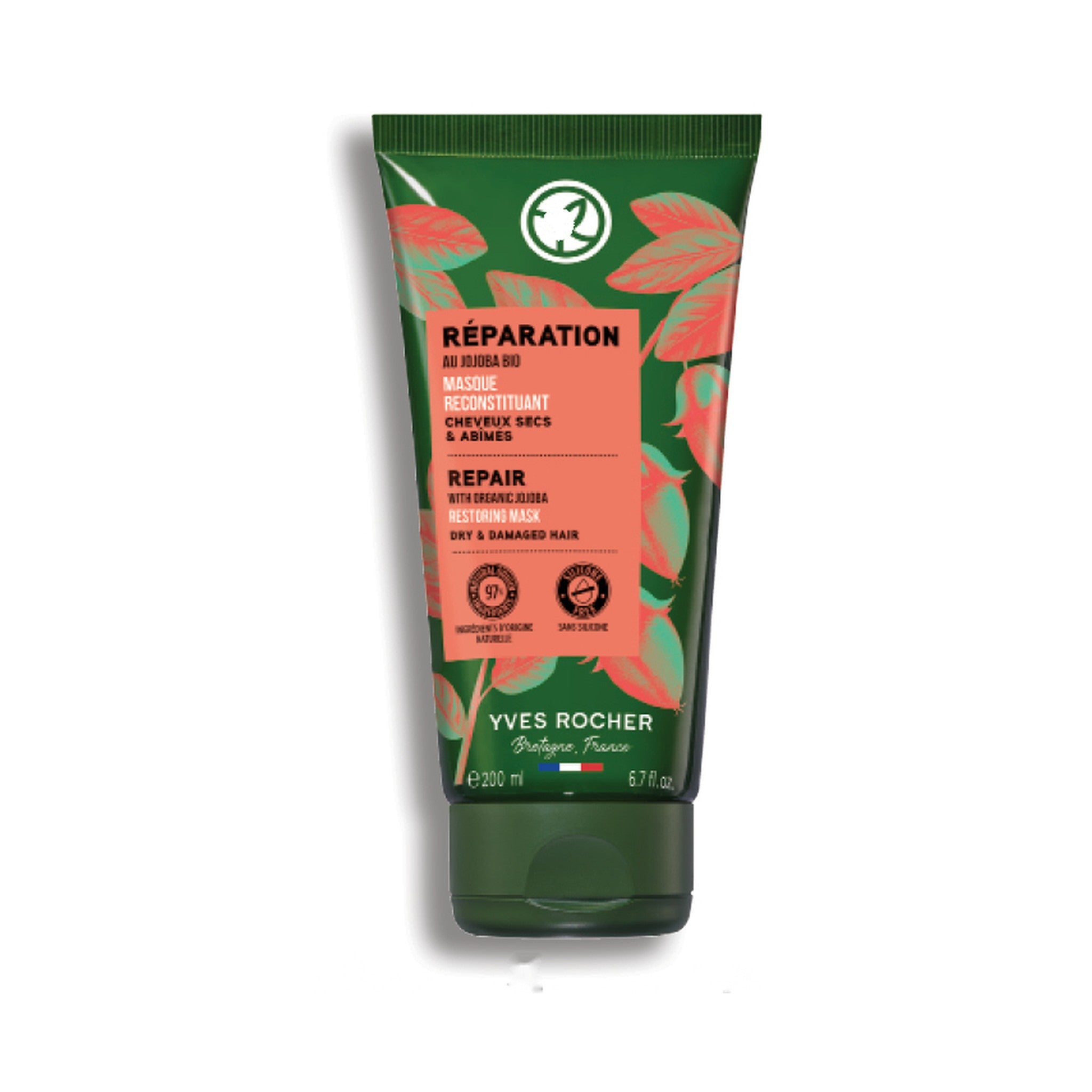 Yves Rocher Repair Organic Jojoba Restoring Hair Mask for Damage Care 200 ml